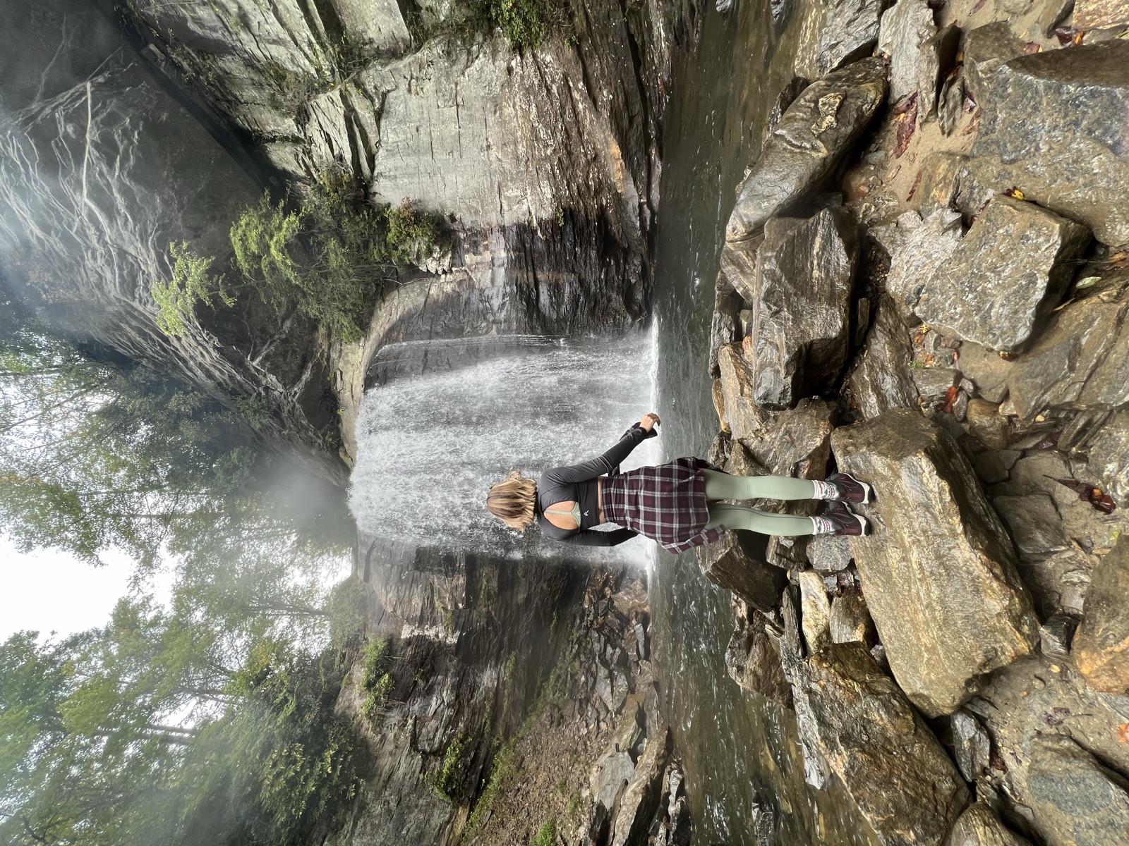 Looking Glass Falls in Pisgah National Forest near Brevard NC